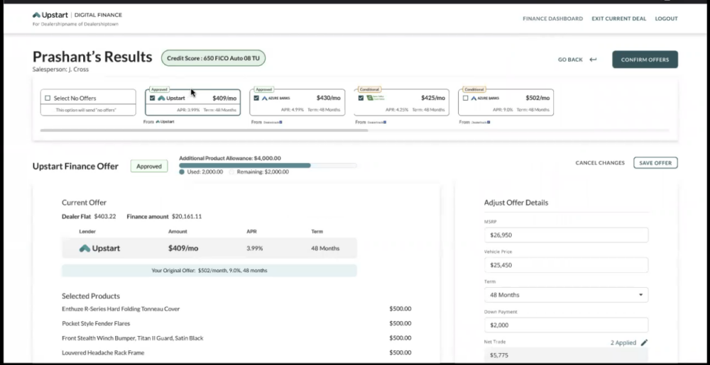 Digital finance screenshot