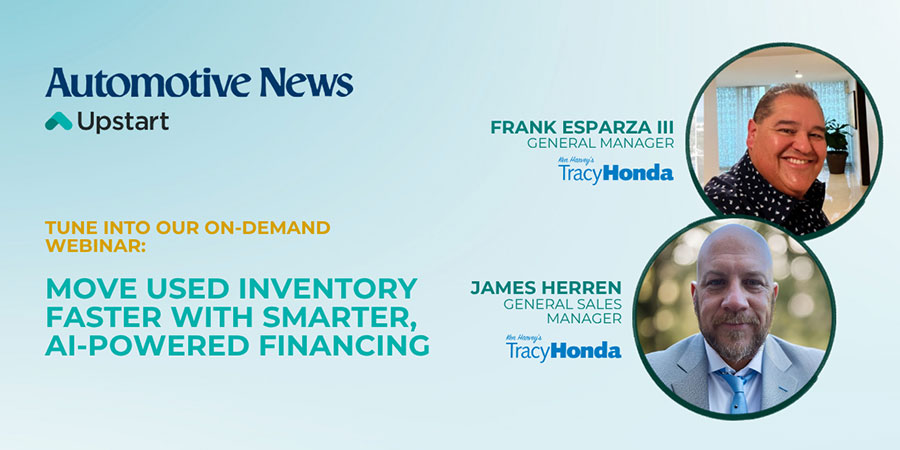Move used inventory faster with smarter, AI-powered financing | On-demand recording now available
