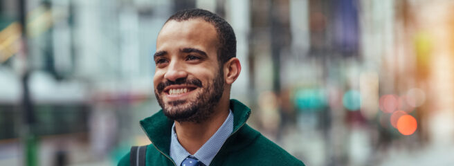 New college graduate smiling