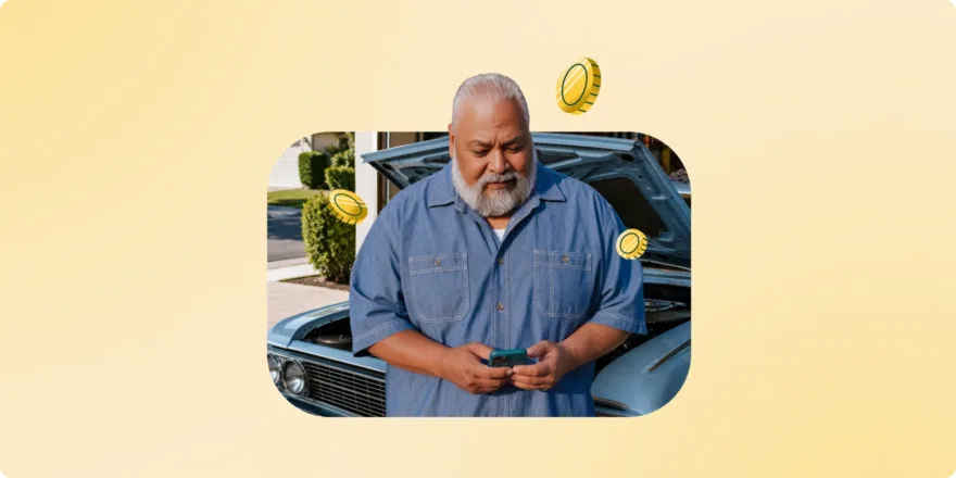 a man looking at his phone